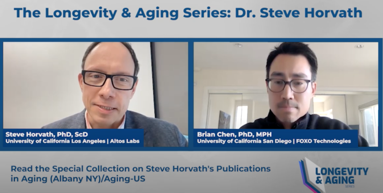 Longevity & Aging Series: Dr. Steve Horvath, Dr. Brian Chen