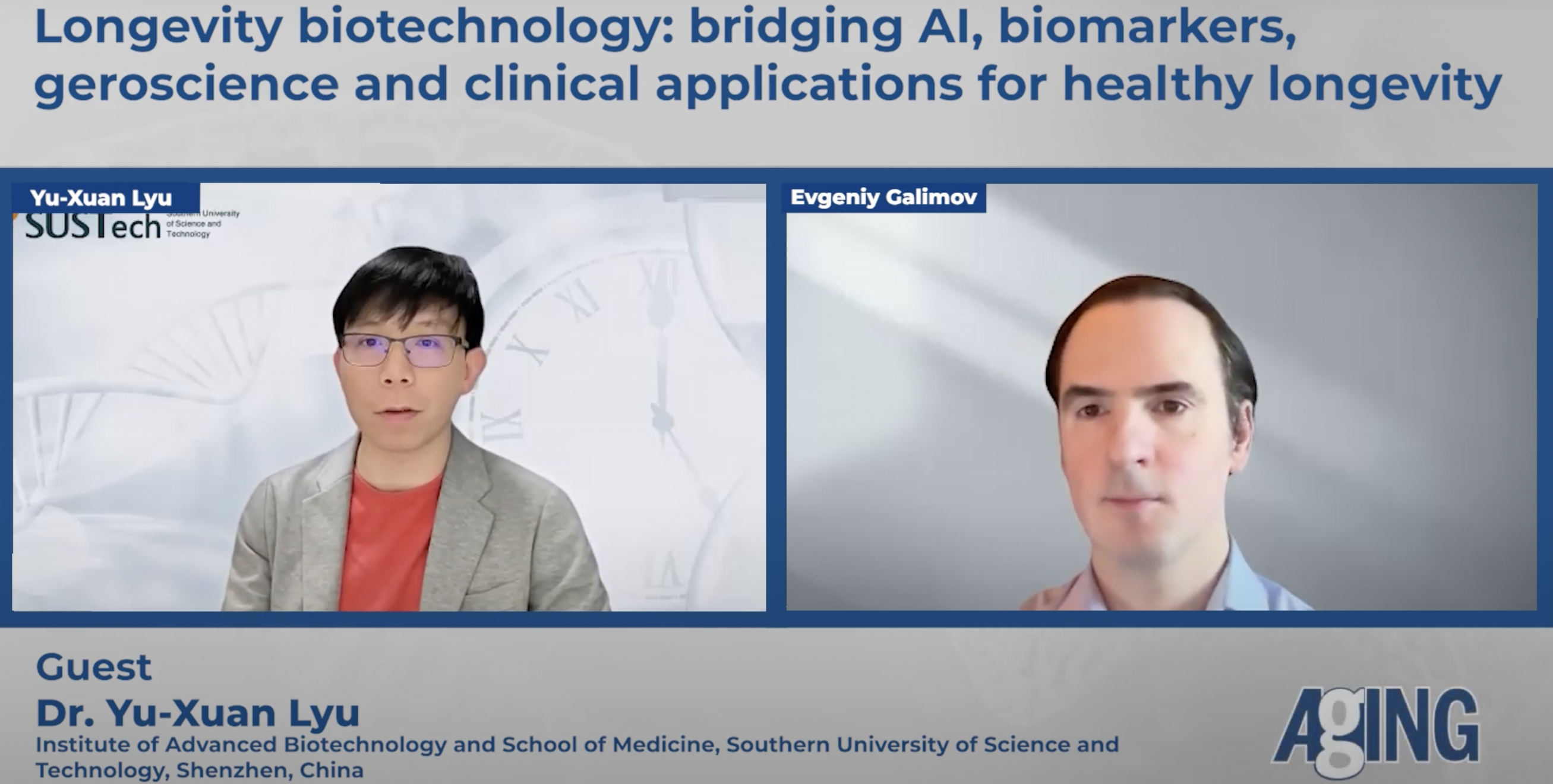 Longevity & Aging Series (S3, E1): Dr. Yu-Xuan Lyu