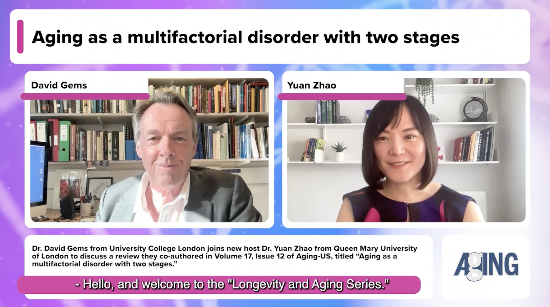 Longevity & Aging Series (S4, E2): Dr. David Gems